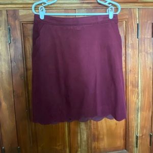 Maroon Corduroy Skirt